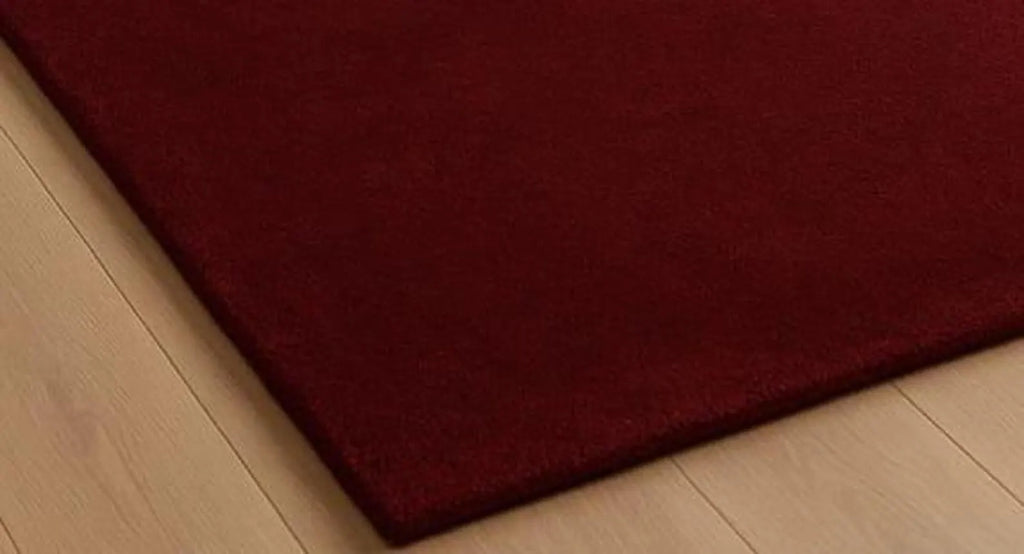 Dark Red Area Rug, Minimalist Modern Rug, Living Room Carpet, Burgundy Plush Rug, Handmade Tufted Rug, Large Contemporary Floor Rug